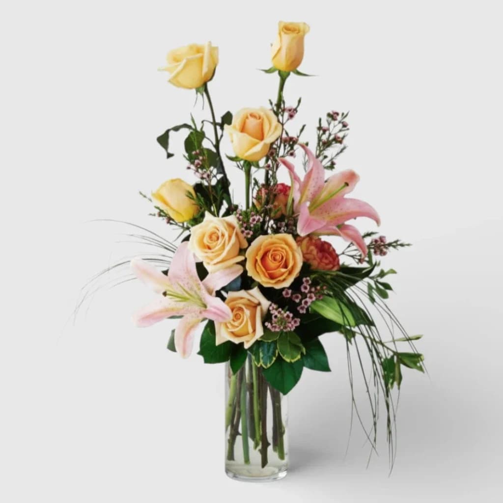 Flowers bouquet "Rose and Lily Splendor"