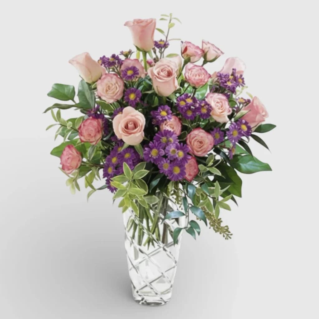 Bouquet of flowers "Pink Elegance"in a Vase