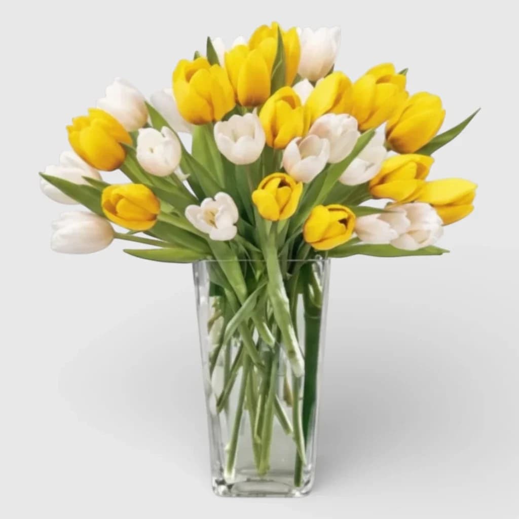 Flower Bouquet of 35 tulips "Sunlet"