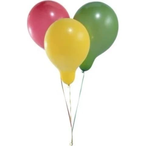 Set of 3 Helium Many-Coloured Ballons