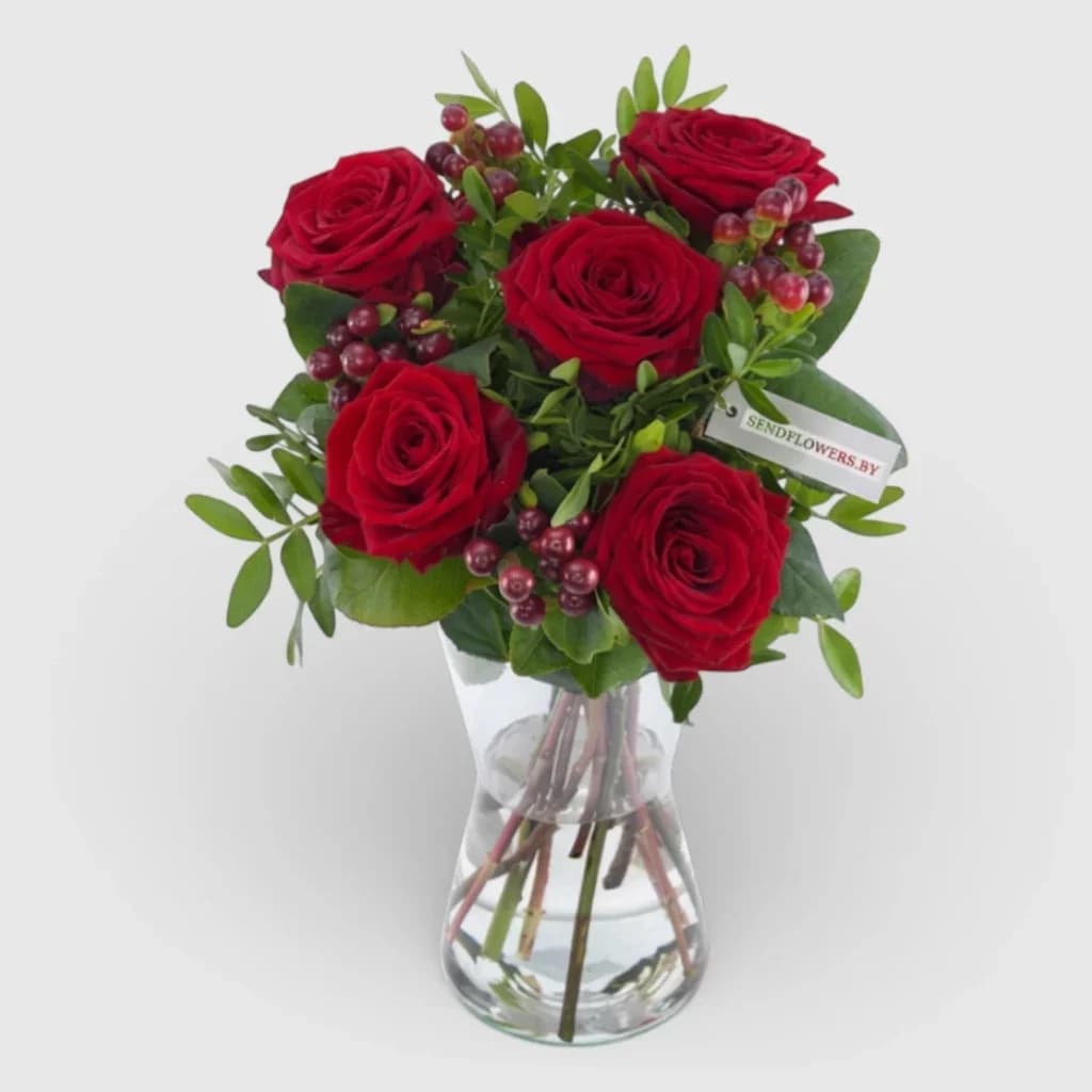 Bouquet of  Red Roses "Beautiful day"