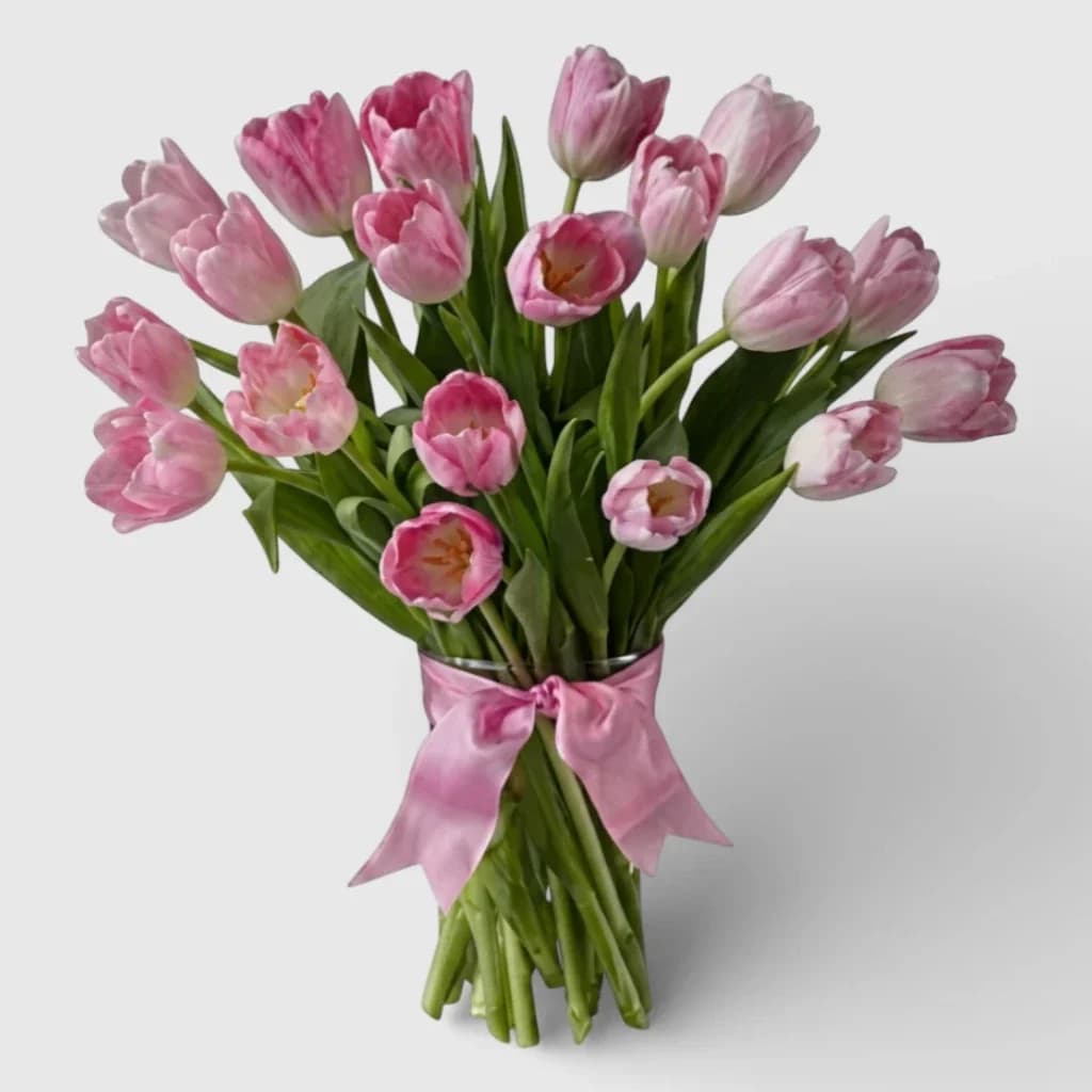 Bouquet of flowers "21 Precious Pink Tulips"