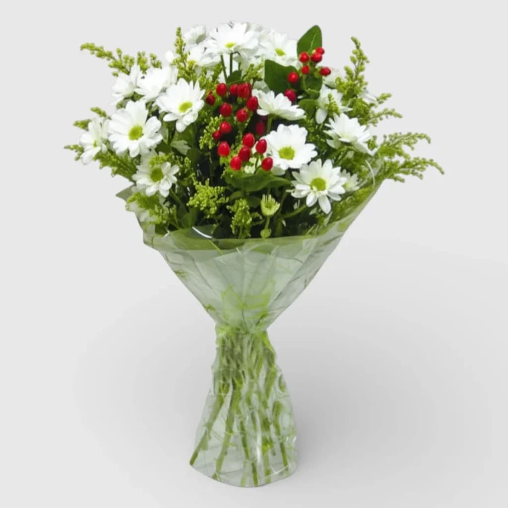 Bouquet of 3 White Chrysanthemums