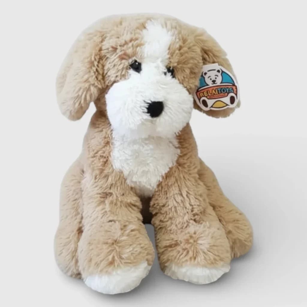 Soft toy dog "Buf", coffee