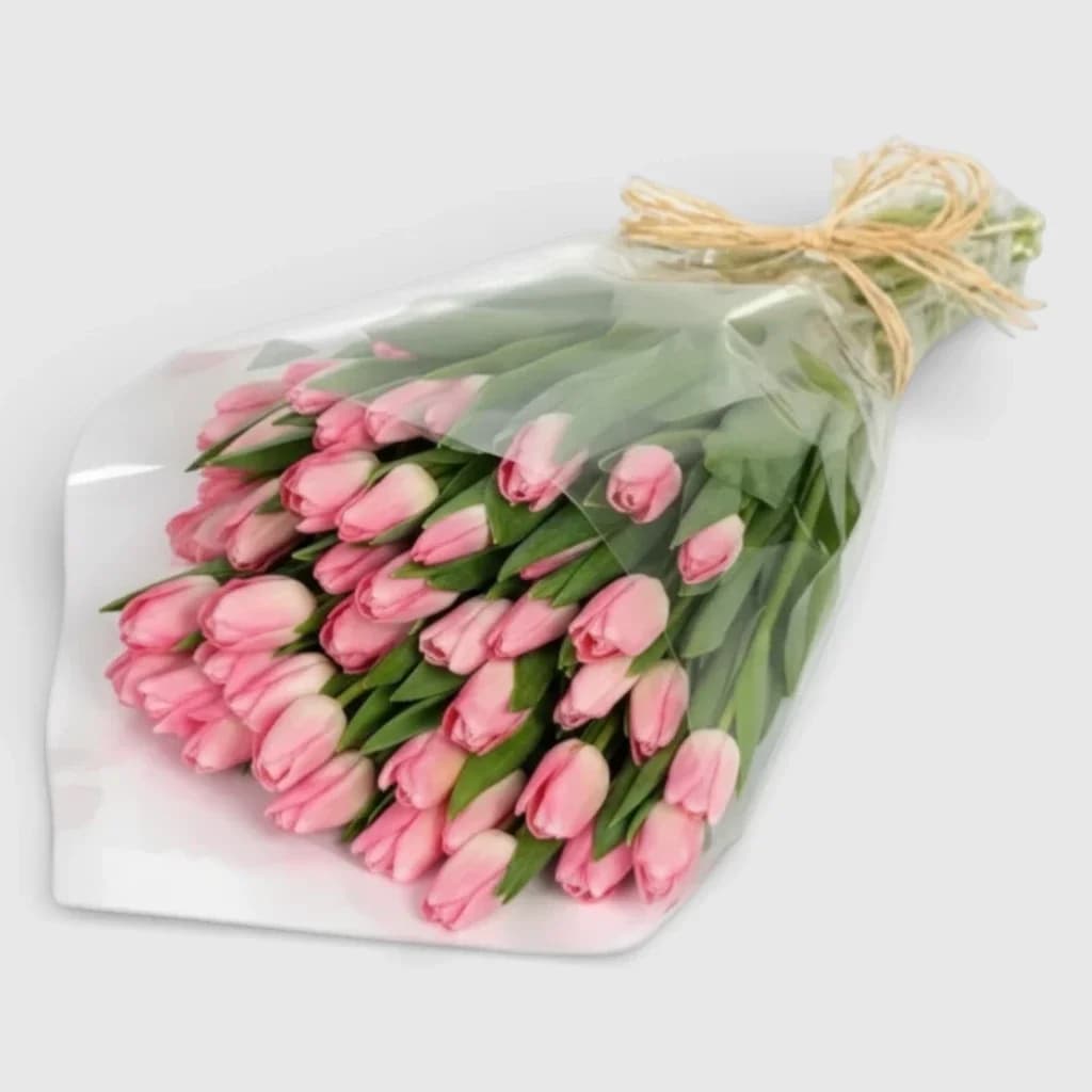 Bouquet of 39 pink Tulips