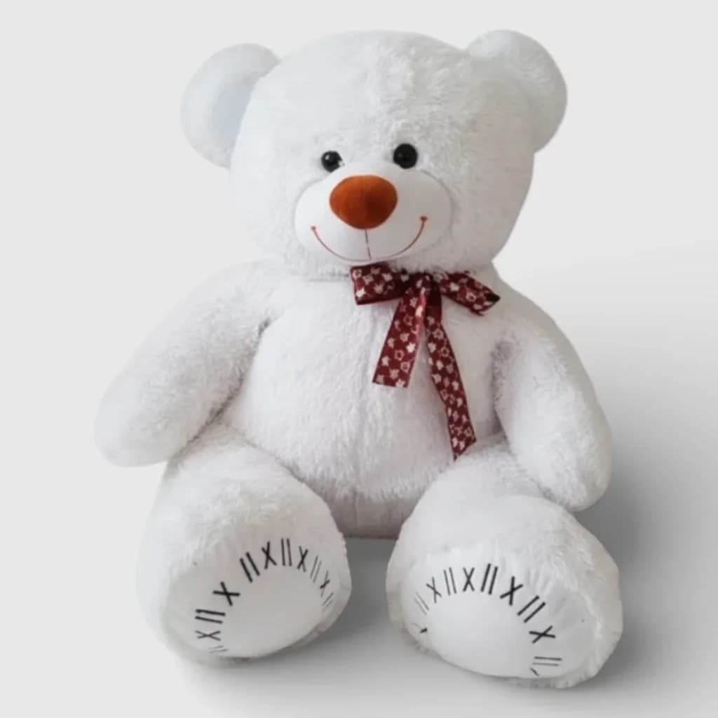 Soft toy teddy bear, white, 110 cm.