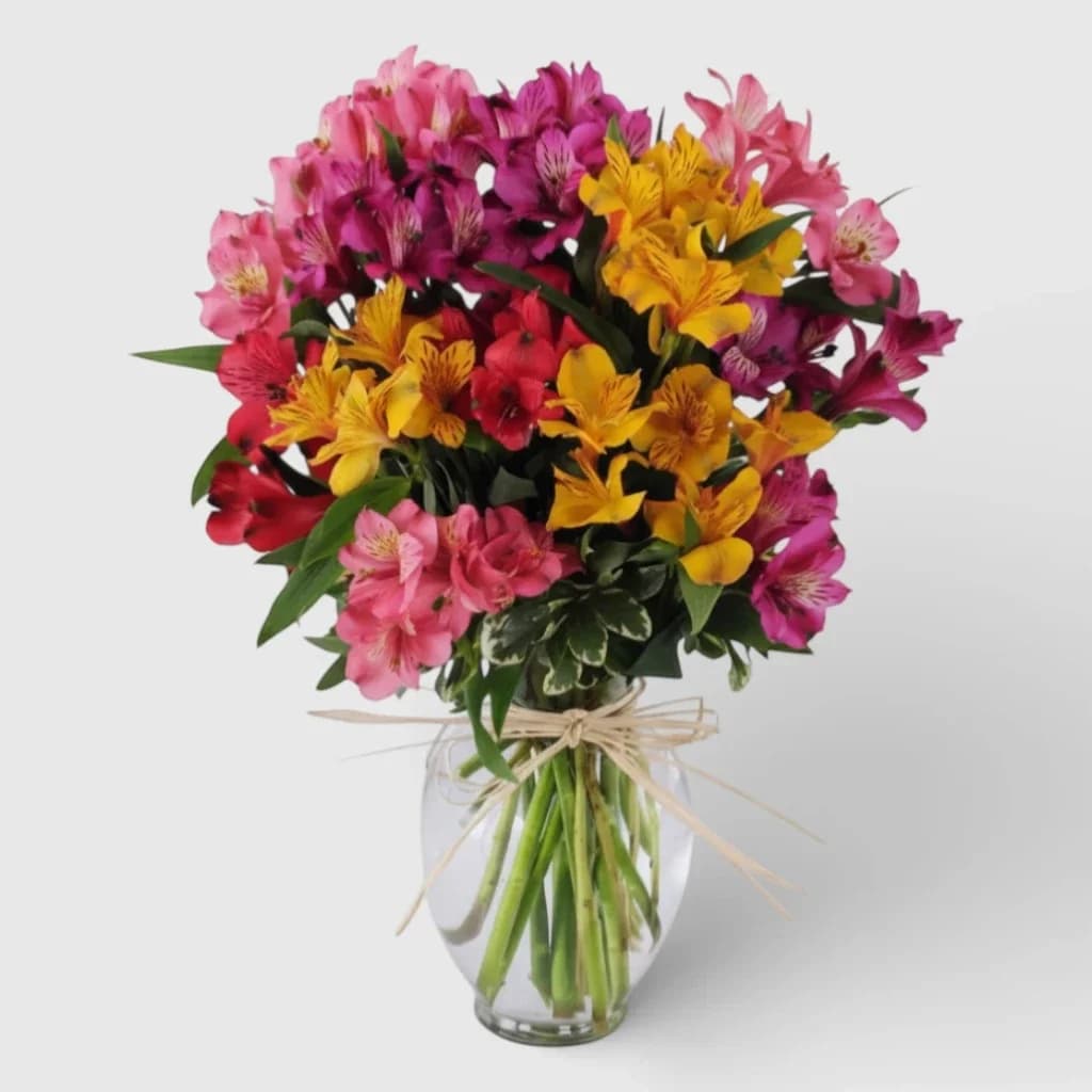 Many-Colored Alstroemeria Bouquet  "Salute"