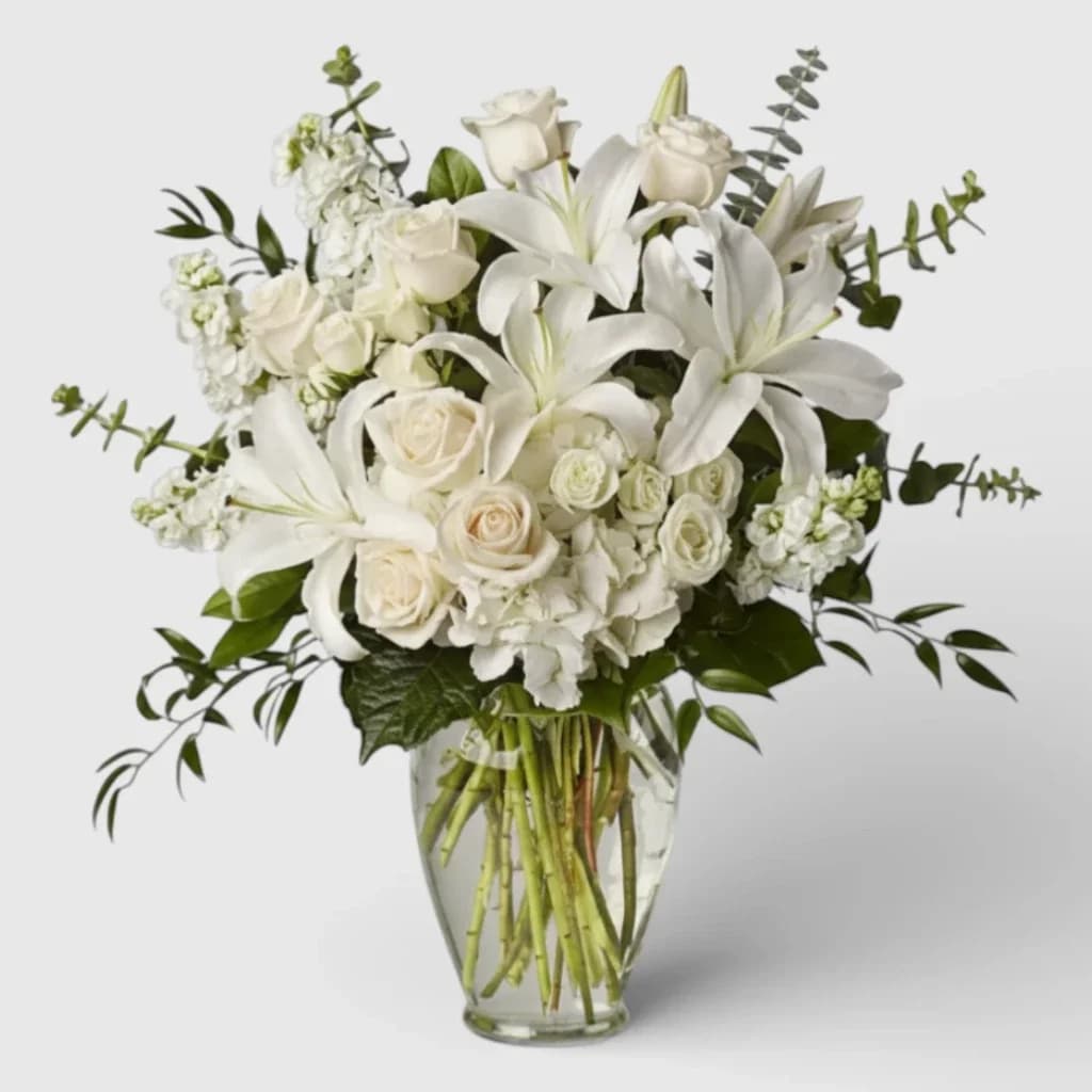 Bouquet of White Roses& Lilies