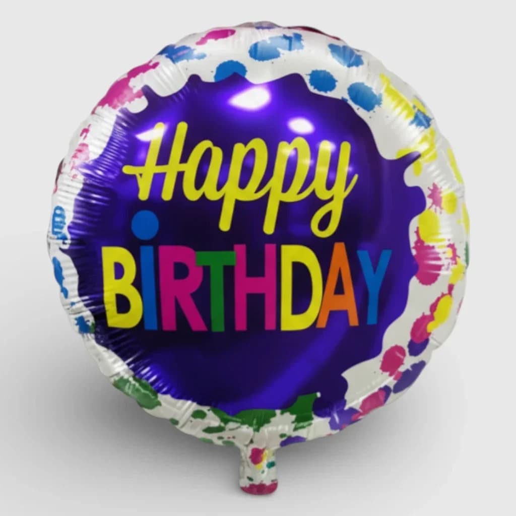Foil&Mylar Balloon "Happy birthday", filled with Helium № 24