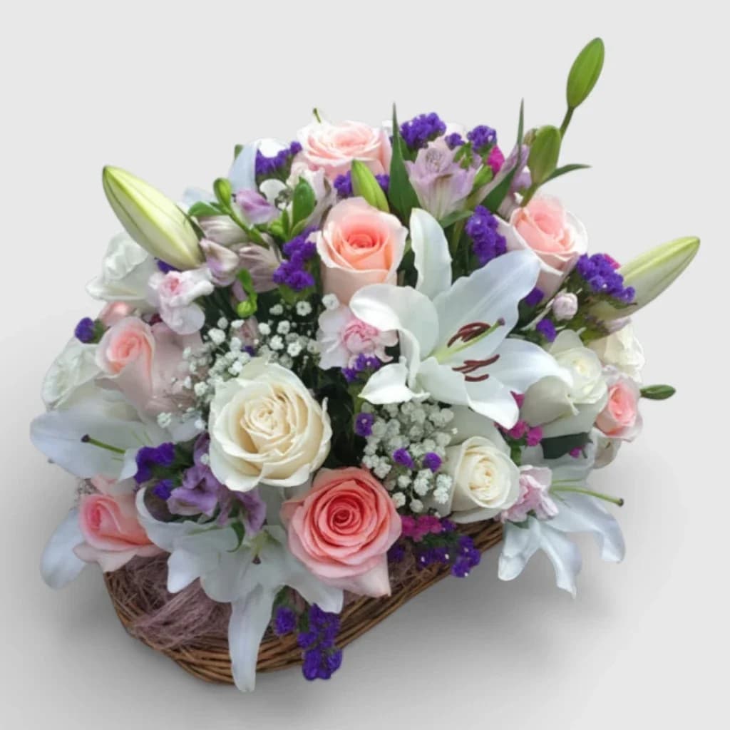 Romantic Basket "Flower Fireworks"