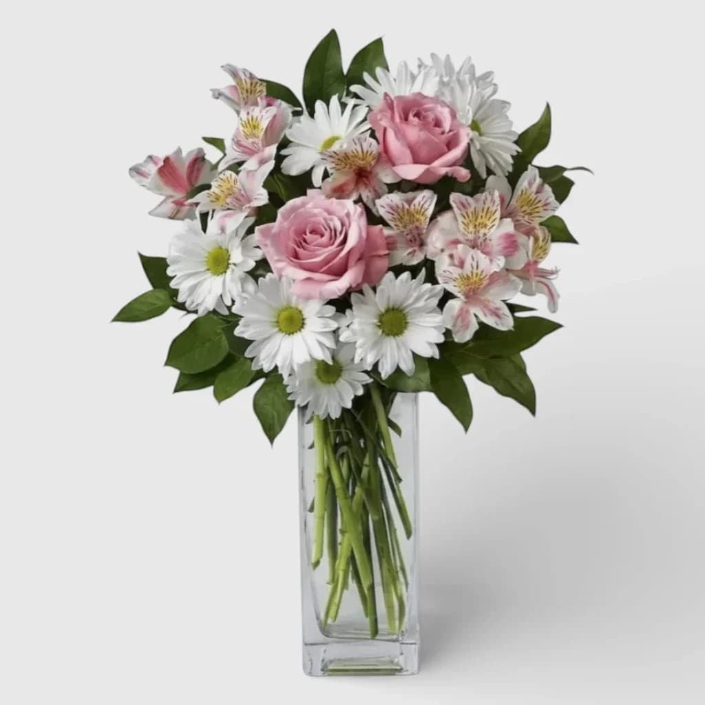 Bouquet of Сhrysanthemums, Alstroemeria& Roses "Colors of The Day"