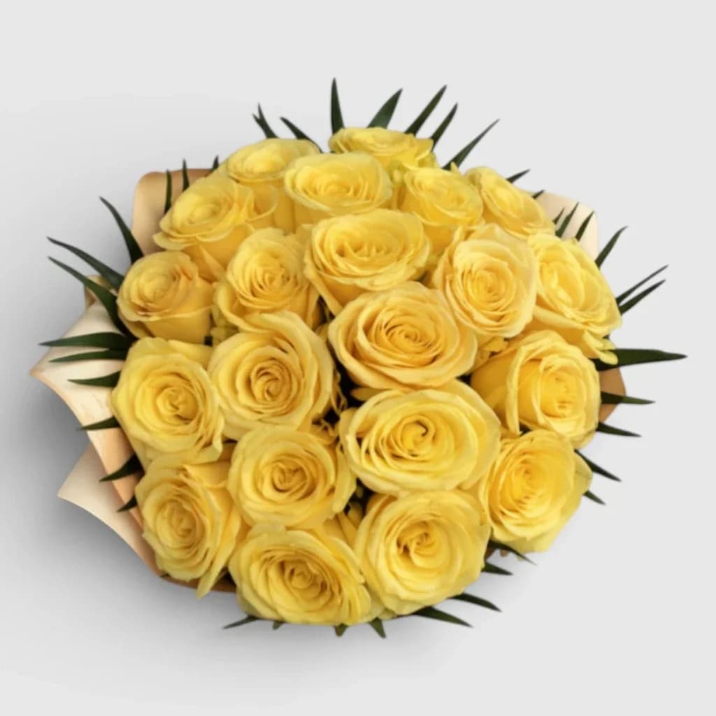 Bouquet of 21 Yellow Roses