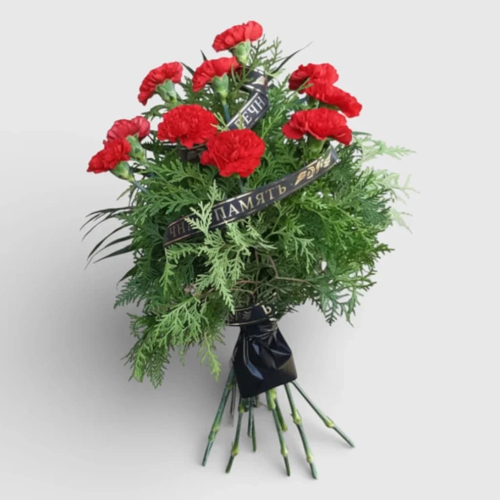 Bouquet of red carnations