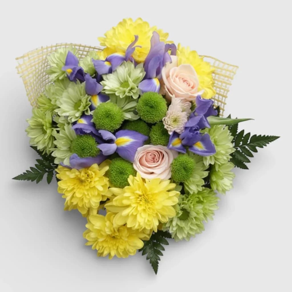 Carnations Hand-Tied Bouquet "Game of Colors"