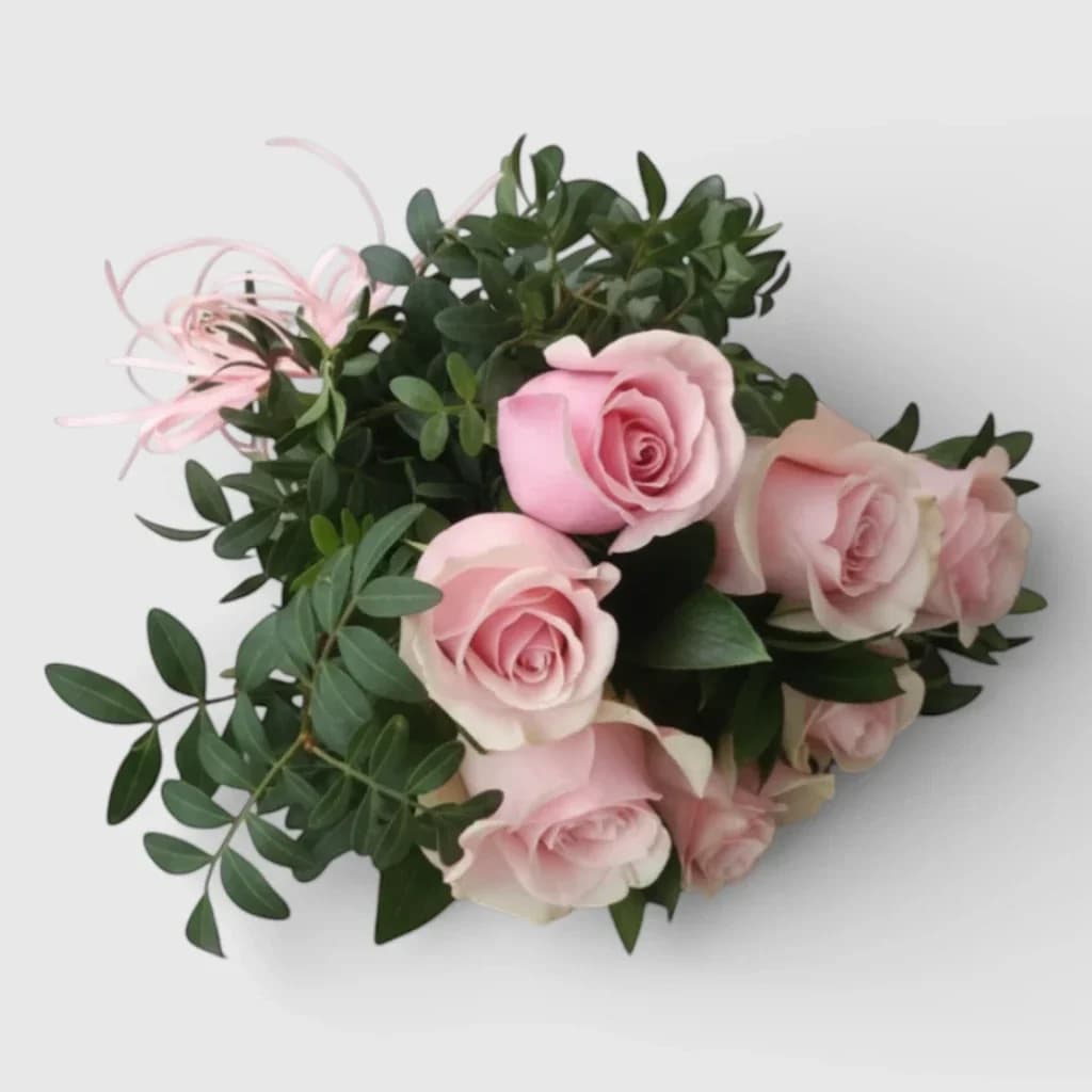 Bouquet of 7 pink roses