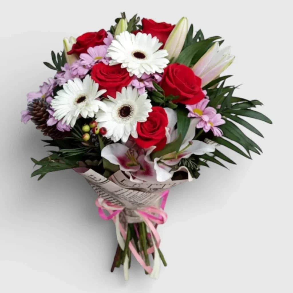 Multicolored bouquet "Delight"