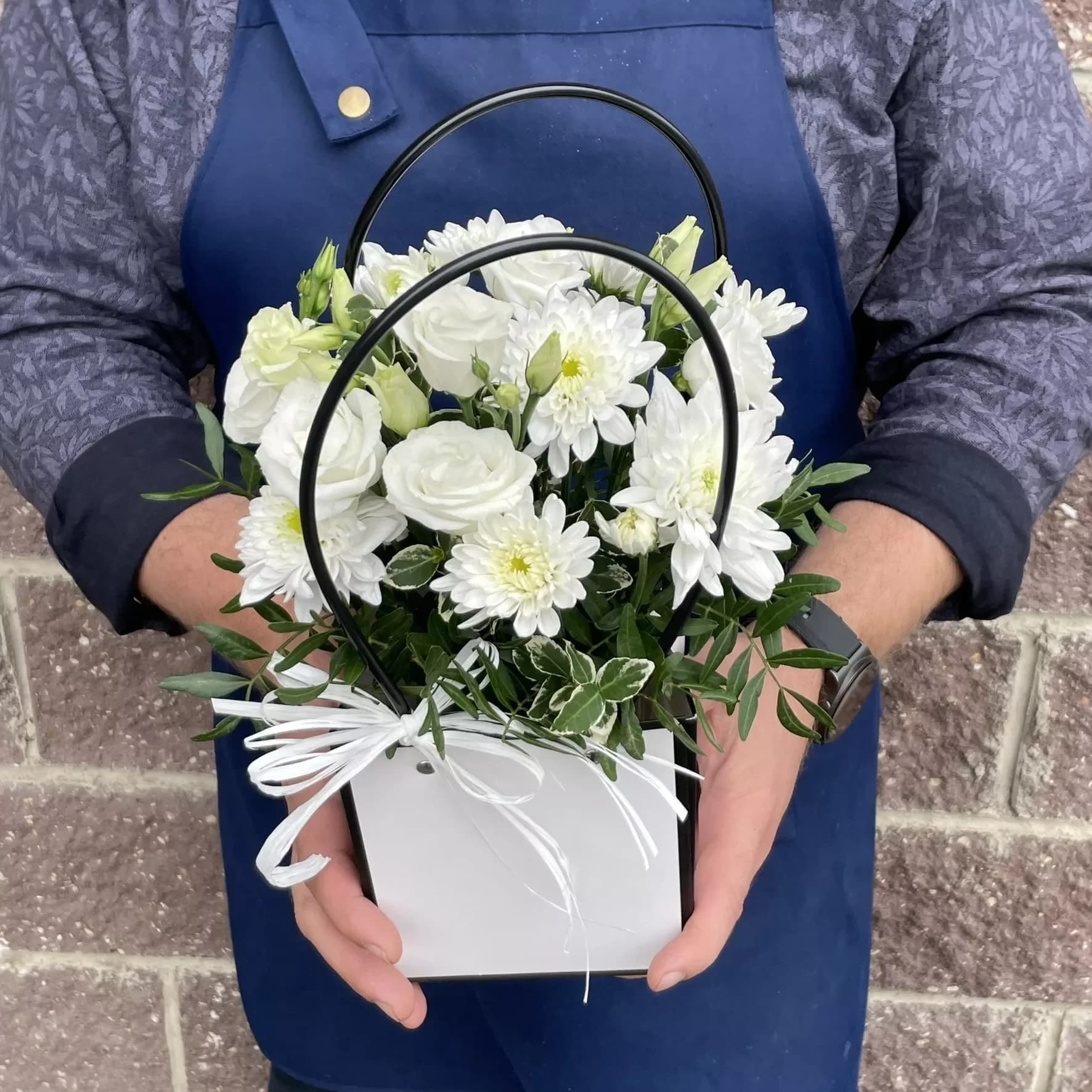 Flowers in a handbag