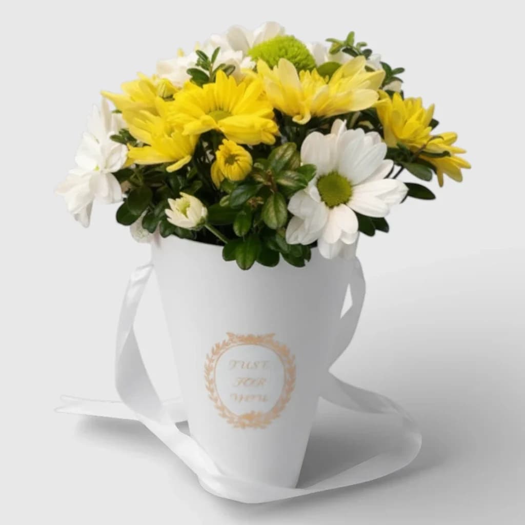 Flowers in a box "Chrysanthemums"