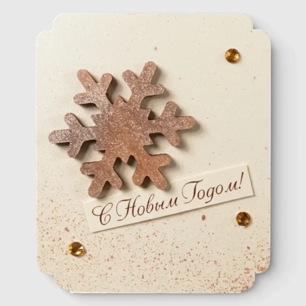 Postcard "happy new year" №4, handmade
