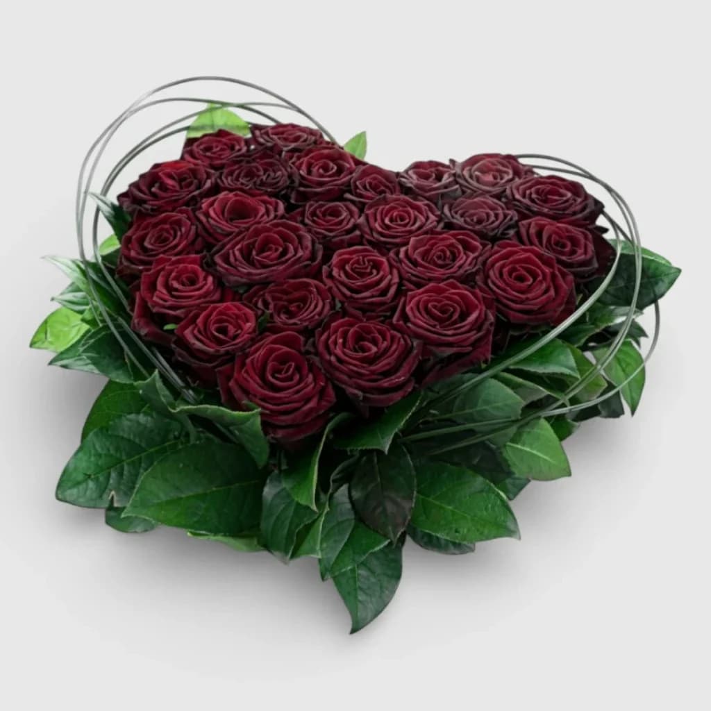 Heart-shaped Red Roses arrangement "Infinite Love"