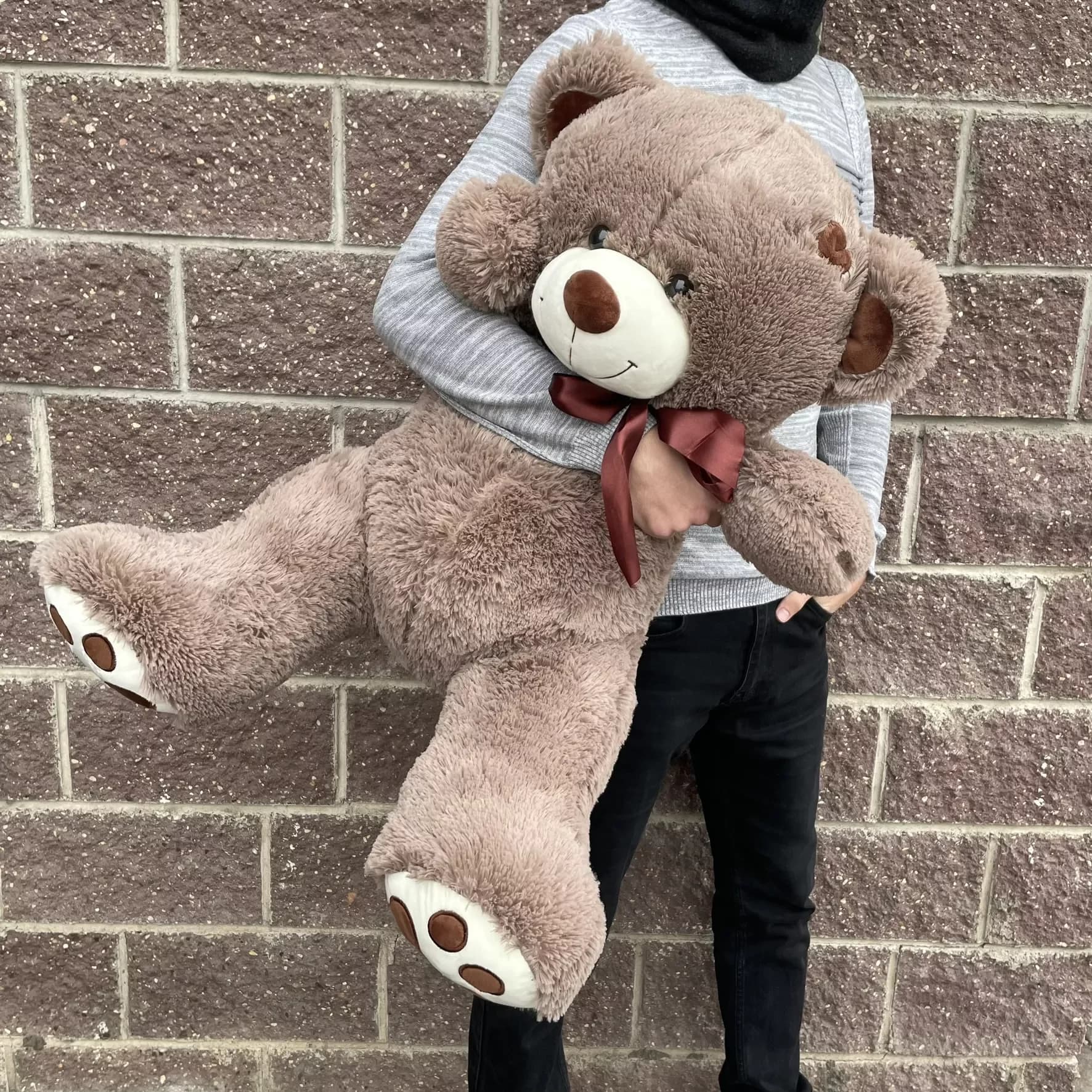 Soft toy teddy bear "Tony", coffee, 110 cm