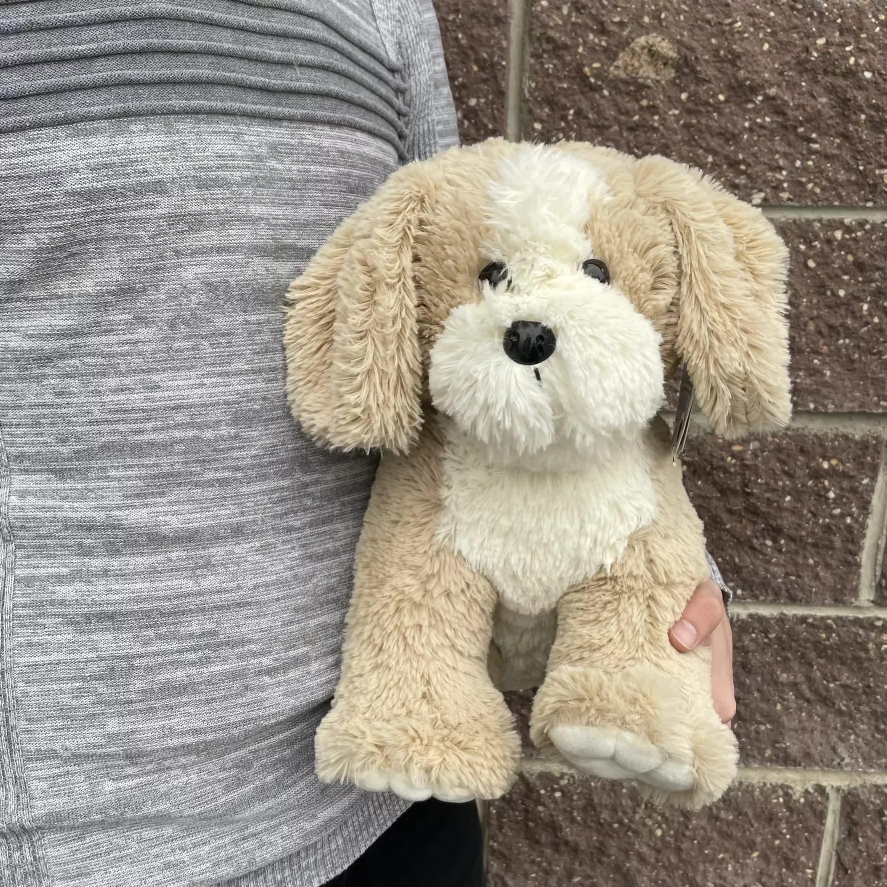 Soft toy dog "Buf", coffee