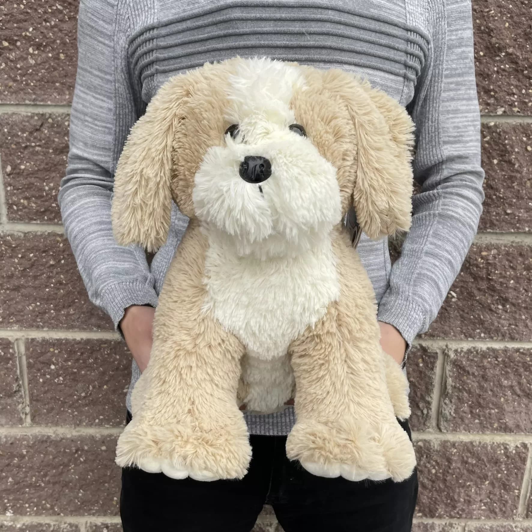 Soft toy dog "Buf", coffee
