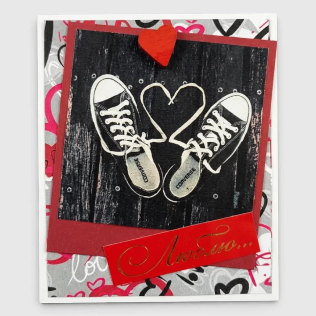 Postcard "Love" №1, handmade