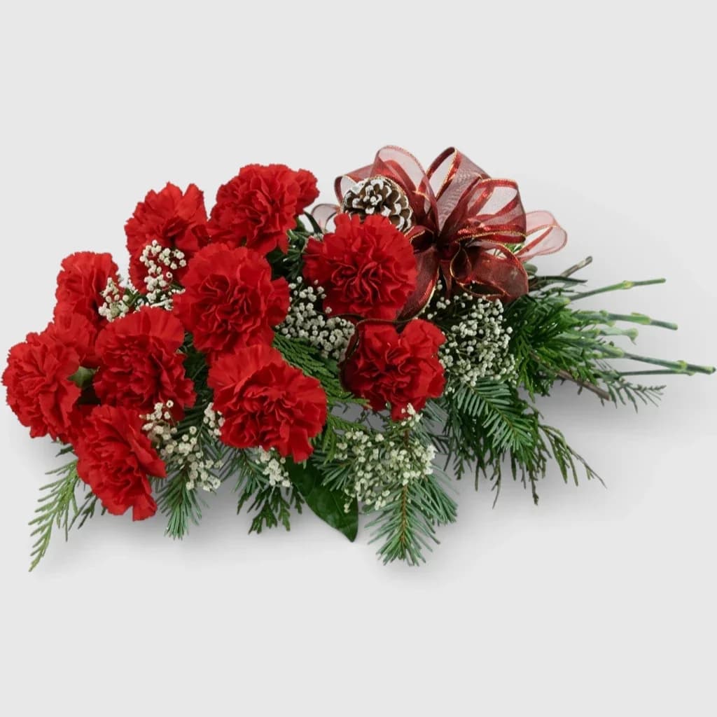 Hand-tied Bouquet of Red Carnations