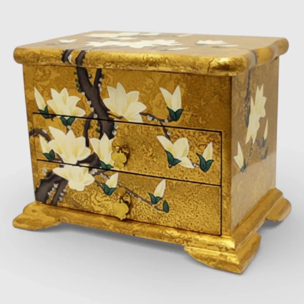 Box, hand-painted, wood