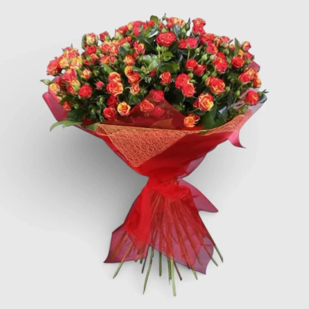 Bouquet of 35 Red Spray Roses