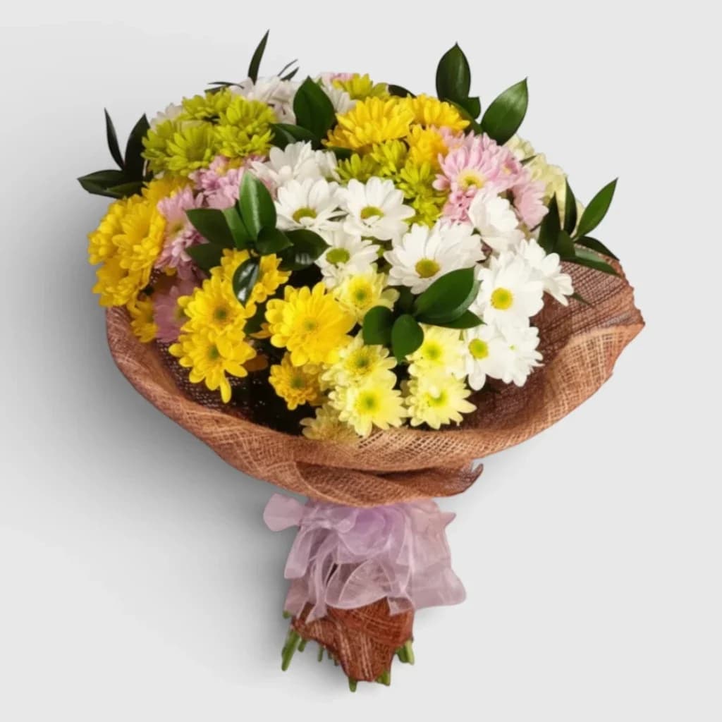 Bouquet of Multi-Colored Chrysanthemums " Energy of Love"