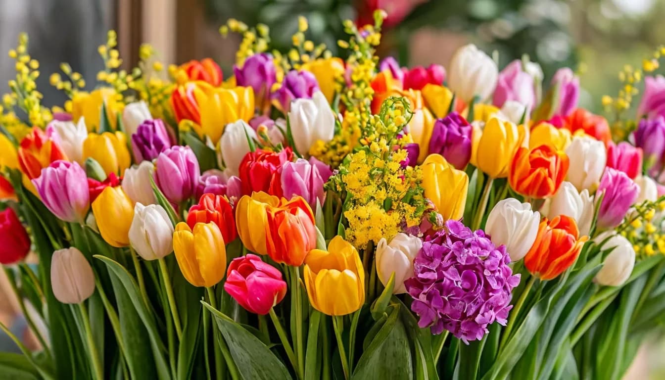Review of bouquets for March 8