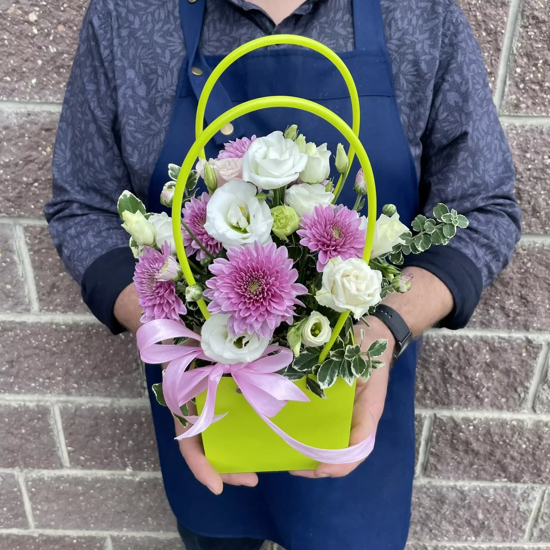 Flowers in a handbag