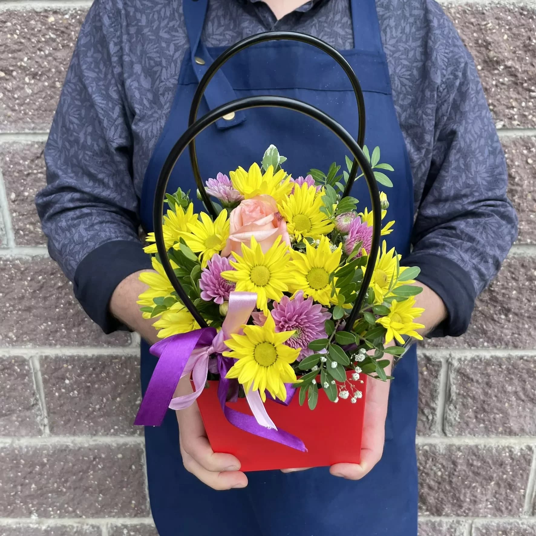 Flowers in a handbag