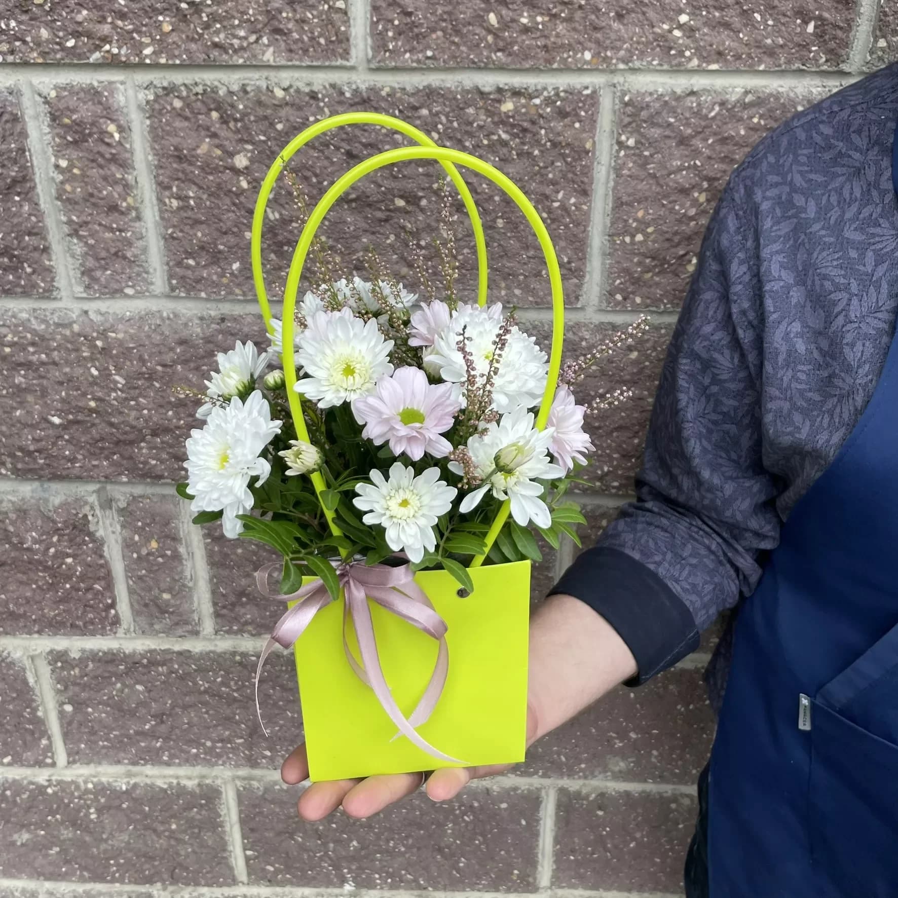 Flowers in a handbag